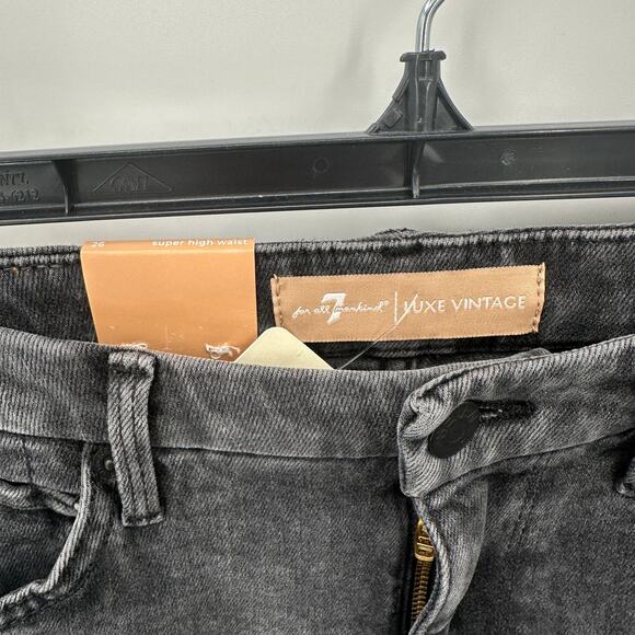 7 FOR ALL MANKIND NWT Luxe Vintage Aubrey High Waist Skinny Jean In Abbey // 26 - Picture 9 of 11